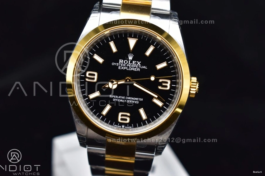 124273 36mm VSF Dial Steel Edition DD3230 on Explorer 1:1 Best Black SS Bracelet 904L YG 0422